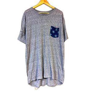 Rare Gray Women's Tunic with Star Pocket